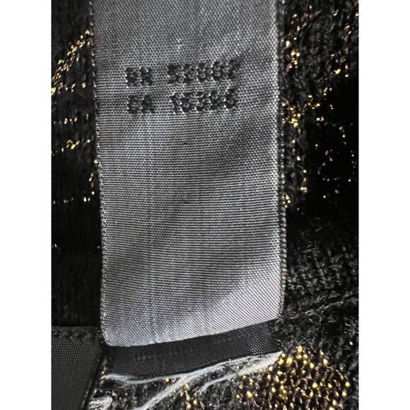 Liz Wear Small Sweater Wool Blend Black Sparkly Goth Holiday Party Y2K - Picture 10 of 16